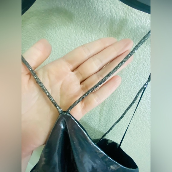 Zara Metallic silver, sparkly rhinestone strap maxi dress Size small - Picture 7 of 12